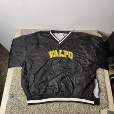 Valparaiso University Crusaders Valpo Windbreaker Pullover Black Xl Badger Sport