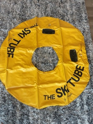 Vintage~ NIB ~Sevylor 56'' Diameter   THE SKI TUBE  Bright Yellow With Extras *J