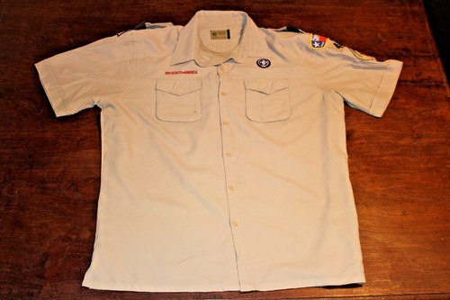 Boy Scouts of America BSA Men's Shirt Tan X-Large XL Vented Poly Microfiber