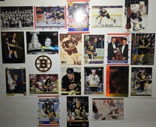 Boston Bruins Legends Card Lot + Sticker Bucyk CR-4 1970 Esposito Bourque Oates