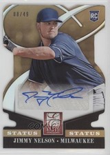 2014 Donruss Elite Signatures Status Gold Die-Cut 6/49 Jimmy Nelson #49 Auto 1h1