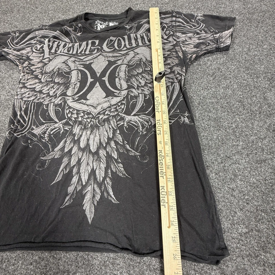 Camisa Xtreme Couture Para Hombres Mediana Negra Gráfica Águila Tatuaje MMA Aflicción Y2K Foto 4 de 4
