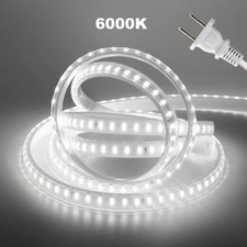 1m-50m 110V LED Strip Light White 2835 120LED/m Waterproof Rope Lights US Plug