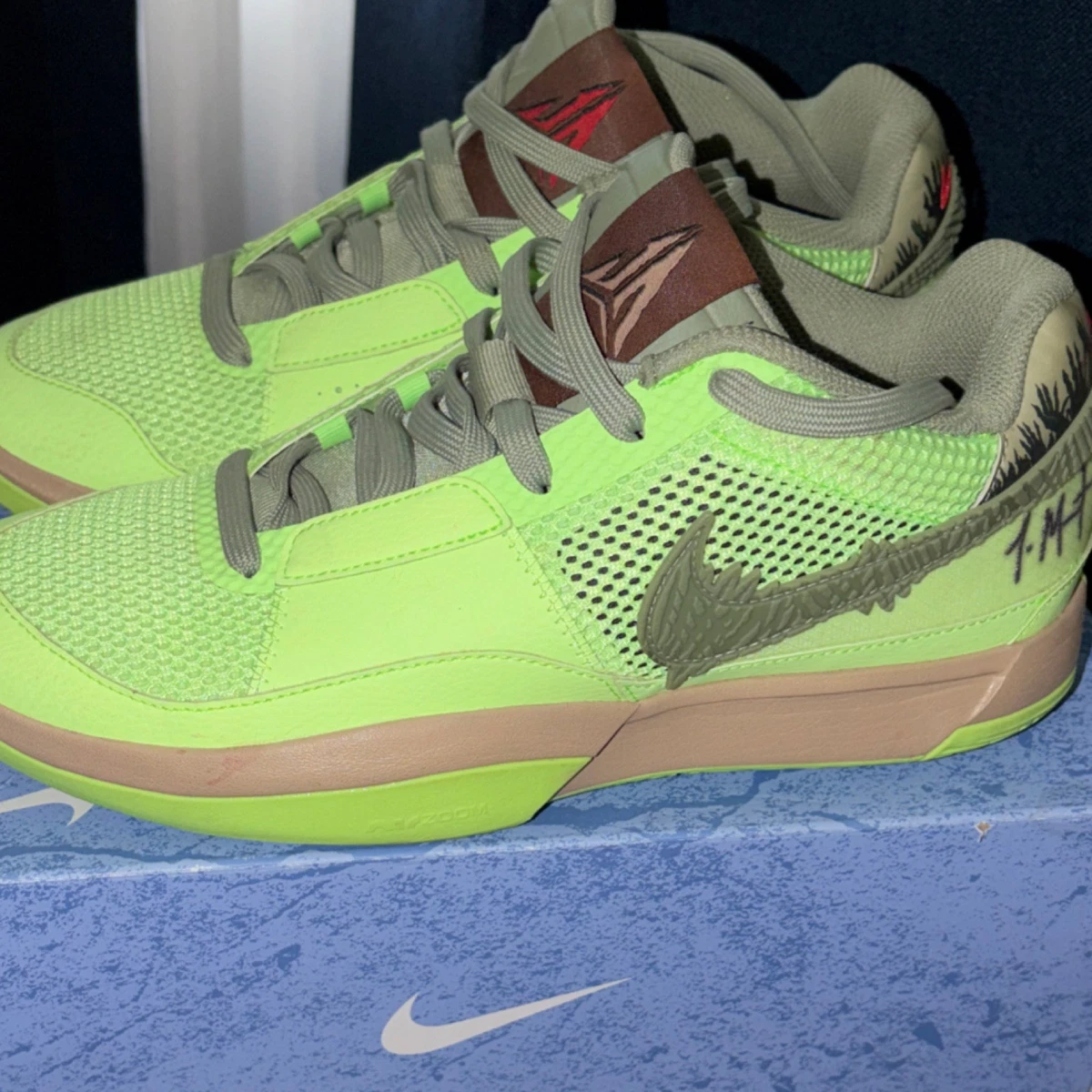 Nike Ja 1 NRG Halloween Zombie - Size 9 - Lime Blast Low Top