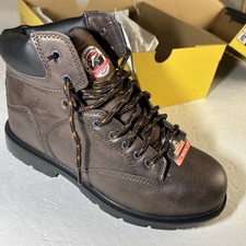 Herman Survivors Dover Leather Steel Toe Waterproof Mens Brown Work Boots Sz 10