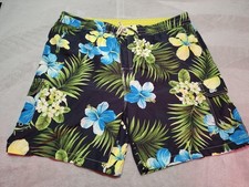 Caribbean Joe Board Shorts Men XXL Black Floral Swimming Beach Surf Outdoors