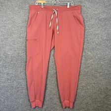 Figs Technical Collection Zamora Scrub Jogger Pants Adult XL Coral Stretch Mens