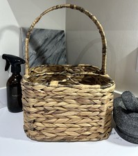 Water Hyacinth Woven Basket Wine Bottle Holder with Handle