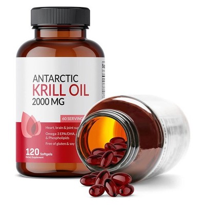 Antarctic Krill Oil Supplement - Supports Healthy Heart,Brain, Joint Hair & Skin