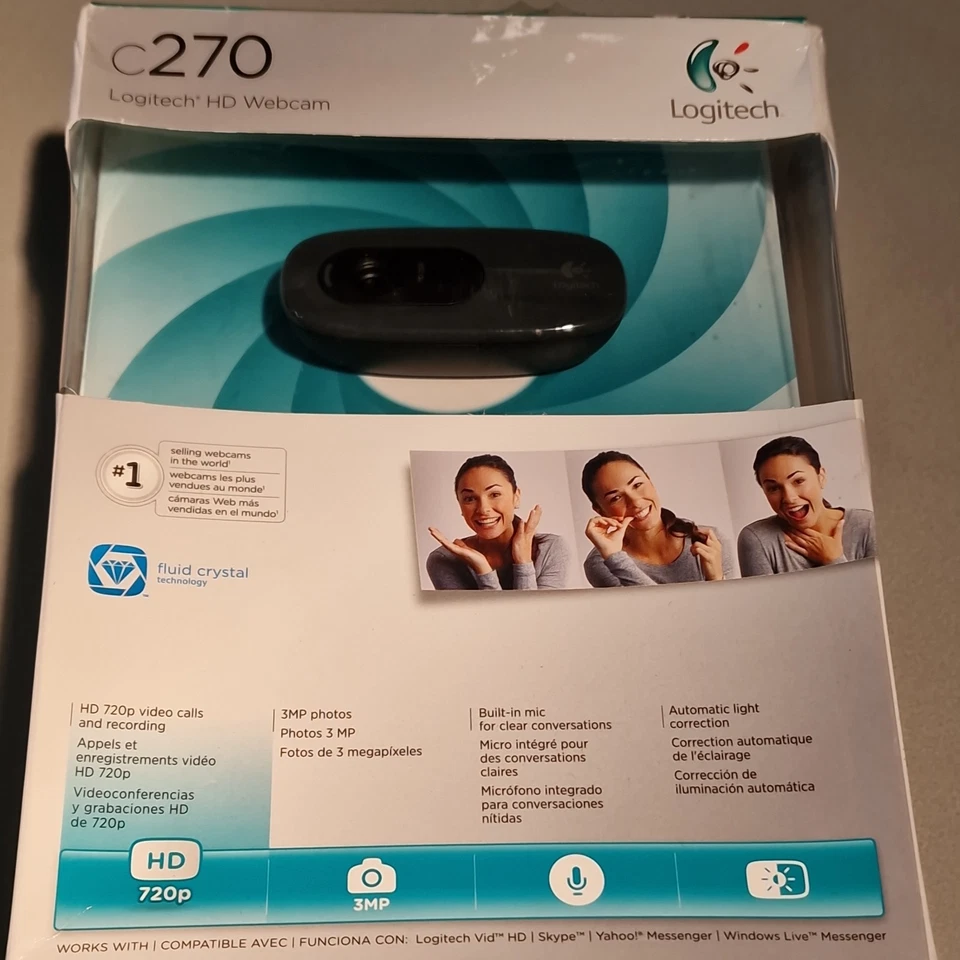 Logitech C270 HD-Webcam - Schwarz (960-001063)