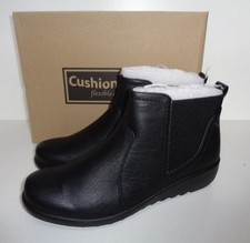 Cushion Walk Ladies Black Womens Comfort Ankle Boots Shoes New UK Sizes 4-8