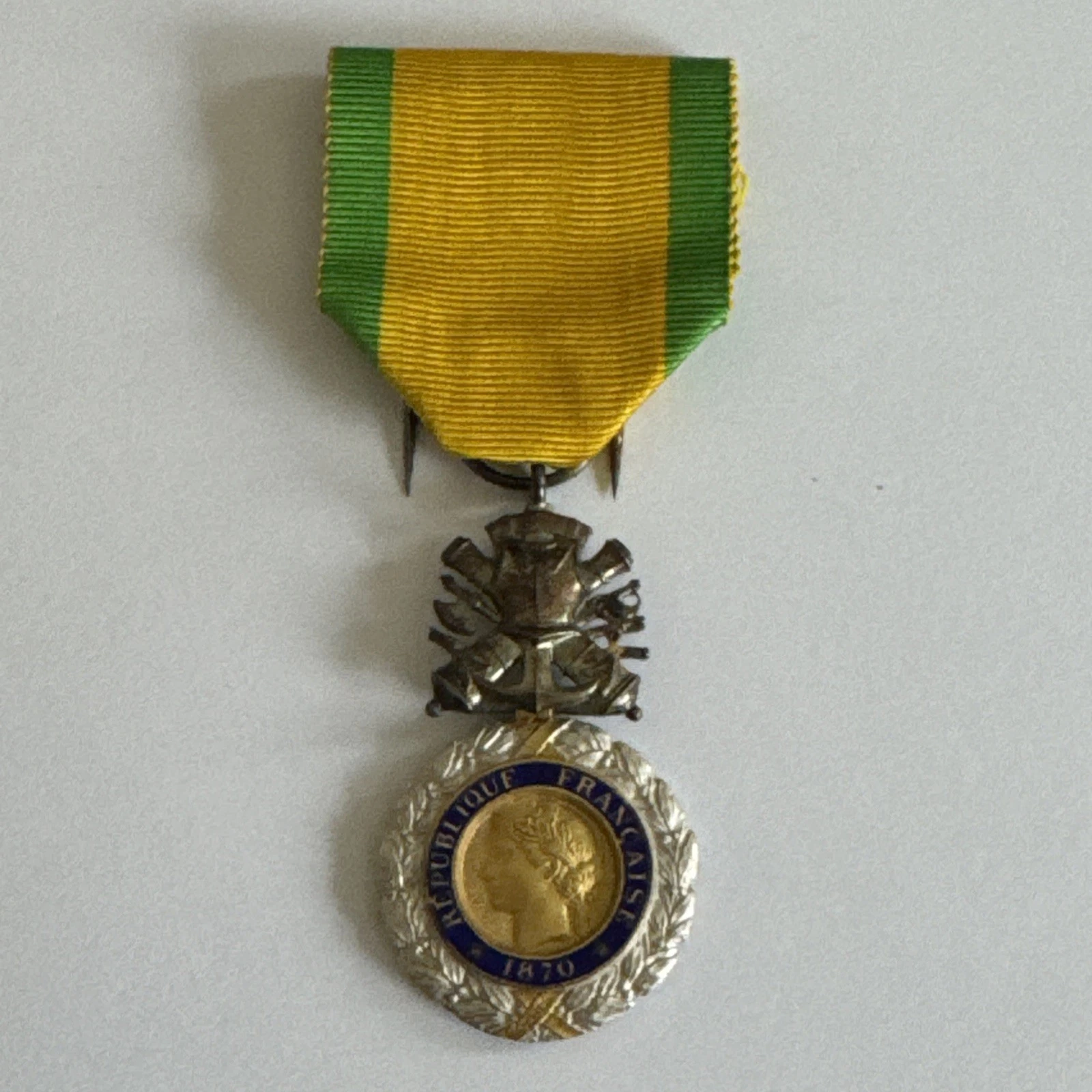 Médaille Ruban Militaire Valeur et Discipline 1870 RF