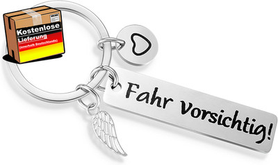 Schlüsselanhänger Schutzengel Fahr vorsichtig Glücksbringer Geschenk Auto Mann F