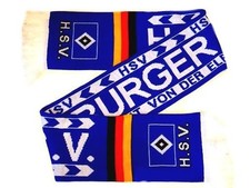 HSV Hamburger SV Fan Schal - Fußball Jaquard Schal - HSV Macht von der Elbe