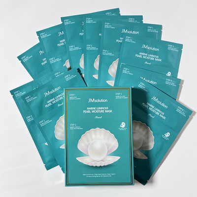 JMsolution Marine Luminous Pearl Moisture Mask 3 Step 10pcs Hydrolyzed Collagen