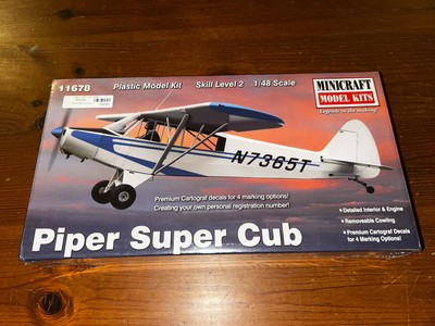 #ad Minicraft Model Kits 1 48 Piper Super Cub Scale Model Kit No. 11678 New Sealed $25.19