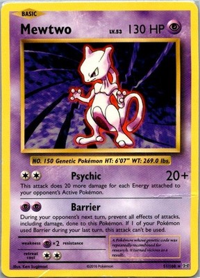 Mewtwo Rare XY - Evolutions 51/108 HP/Damaged | eBay