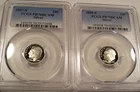2007-S & 2008-S 10c SILVER PCGS PR70DCAM ROOSEVELT DIMES PROOF DEEP CAMEO PR 70