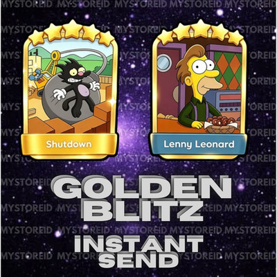 MONO-POLY GO Stickers - GOLDEN BLITZ   Shutdown & Lenny Leonard