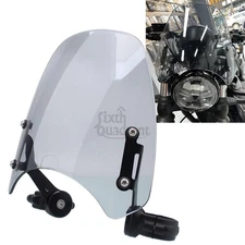 Smoke Windshield Windscreen For Triumph Bonneville Bobber T100 T120 2017-2024 US