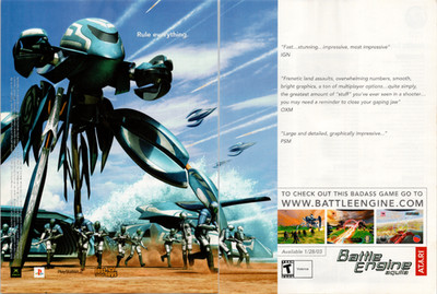 Atari Battle Engine Aquila 2003 Vintage Sci-Fi Video Game Poster Print Ad Promo