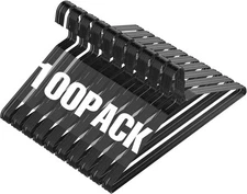 Wire Metal Clothes Hangers Bulk 100 Pack for Standard Size Suits, Coats, Shirts