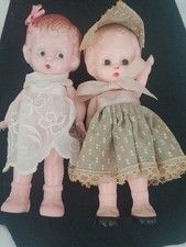 Vintage Knickerbocker Toddler Dolls 1950's Girls 6"