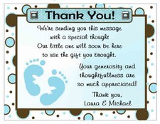 20 POLKADOT BABY FEET BABY SHOWER THANK YOU CARDS
