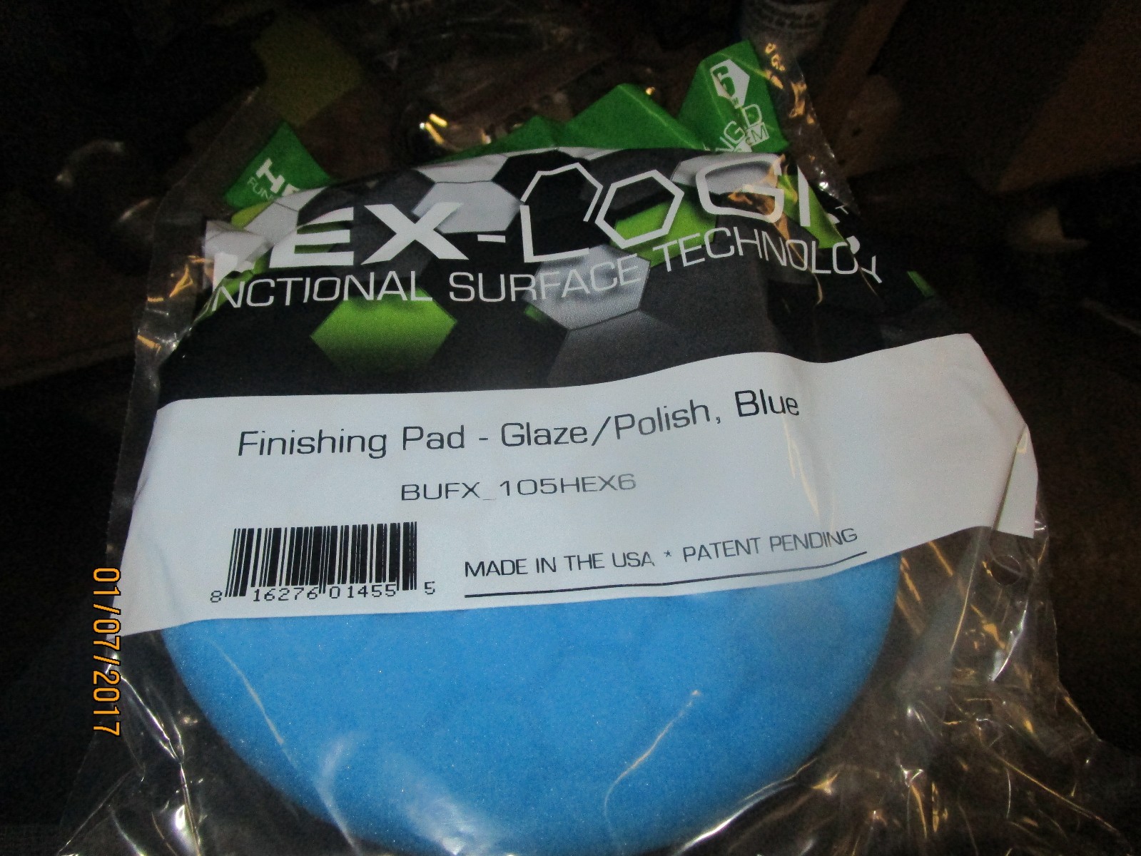 6 Inch Sponge Hex-Logic Buffing finishing glaz pad usa made Hook And ...