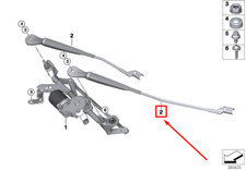 NEU BMW 2 ACTIVE TOURER F45 VORNE RECHTS WISCHERARM 61619464506 9464506 ORIGINAL