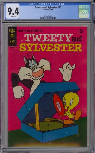 Tweety and Sylvester #10 CGC 9.4 NM Wp Gold Key 1969 Christmas Pedigree RARE GEM