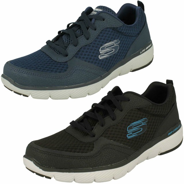 skechers air cooled memory foam trainers