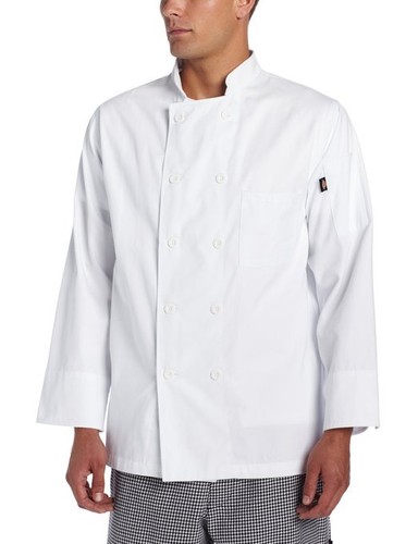 Chaqueta unisex Dickies Chef Giovanni Classic ChefCoat de 10 botones 100 % algodón DC119 - Imagen 4 de 5
