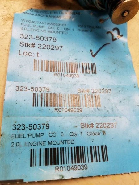 Bomba de combustible solo 2,0 L turbo gasolina compatible con 08-13 AUDI A3 1049039 Foto 4 de 4