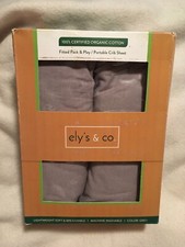 Package Of 2 Fitted Pack N Play/Crib Sheets By Ely  s Co. NIB