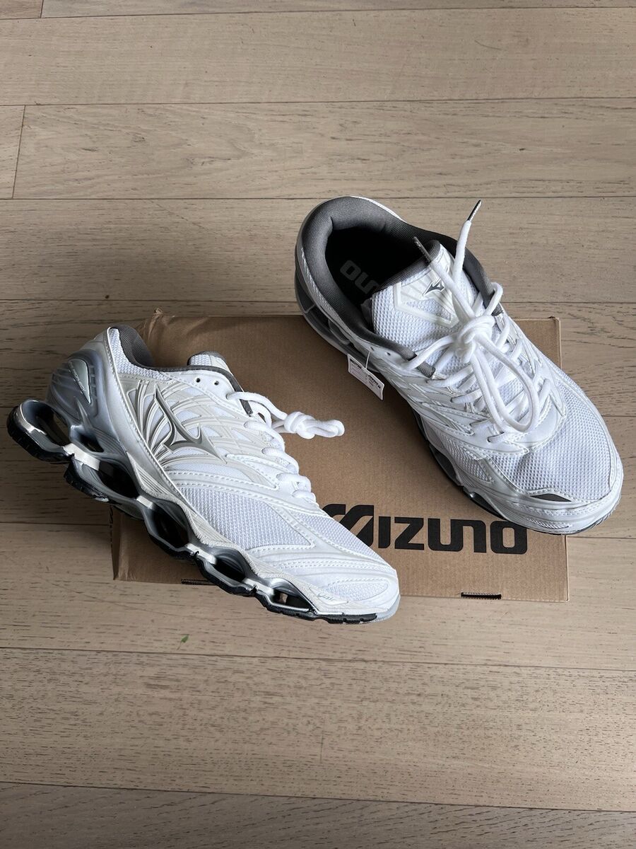 Mizuno Wave Prophecy LS White Silver Sneakers Moc Trainers Mizuno Wave Prophecy LS White Silver Sneakers Moc Trainers