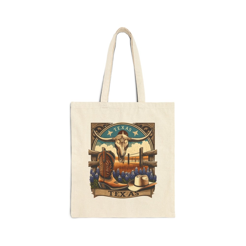 Texas Canvas shopping bag tote