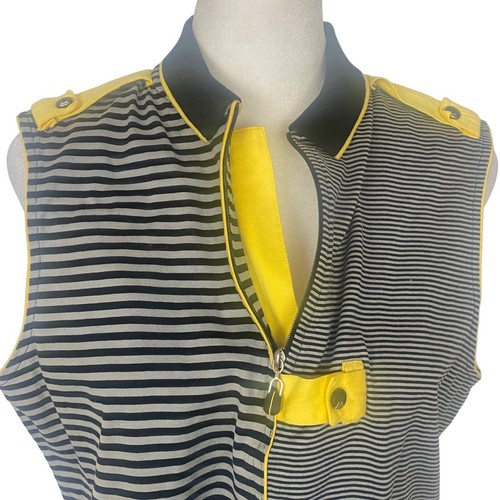JAMIE SADOCK Women Sleeveless Golf Shirt Sz L Black 1/4 Zip Pullover Sports 63-6 - Picture 4 of 14