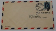 Brownsville Texas to Corpus Christi June 1 1932 first flight airmail