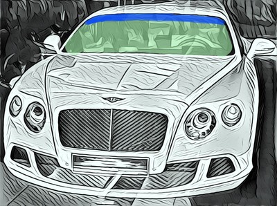 AUSVERKAUFT: BENTLEY Continental Flying Spur 2005- Windschutzscheibe GRÜN heizb.