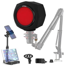 Microphone Windscreen Pop Filter, Recording Shield,Isolation shield Sound-Abs...
