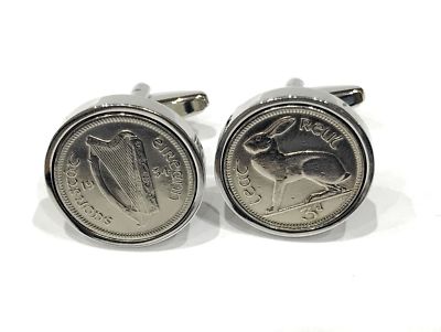 Premium 1934 Lucky Irish Threepence 3d Für 92. Manschettenknöpfe