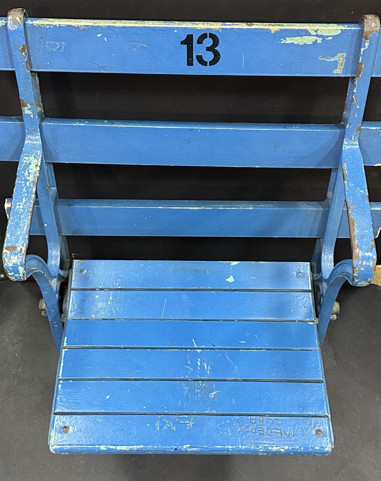 1923 Yankee Stadium Chair Seat 13 Straight Slat Back Original Yankees