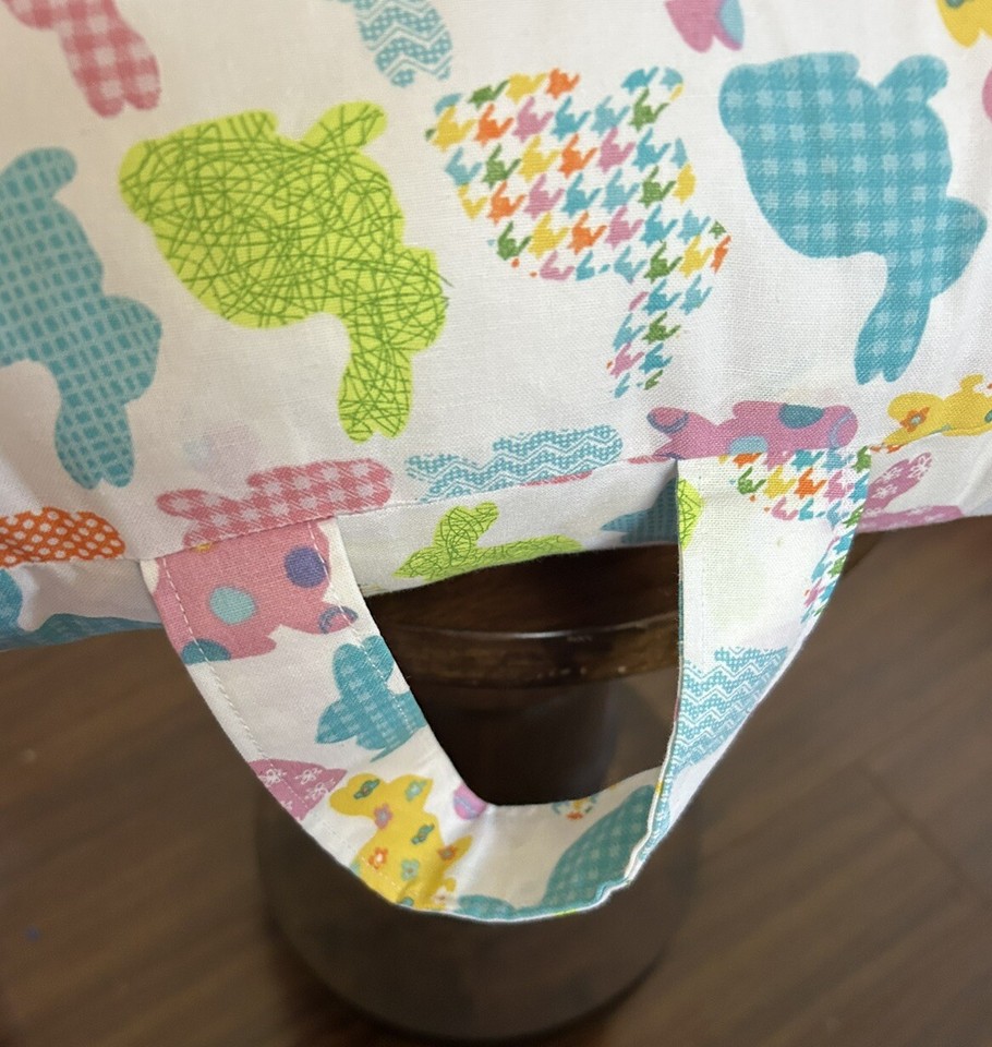 Bunny Pillow Cover/Insert Book Pajama Pocket Quilter Embroidered GIFT