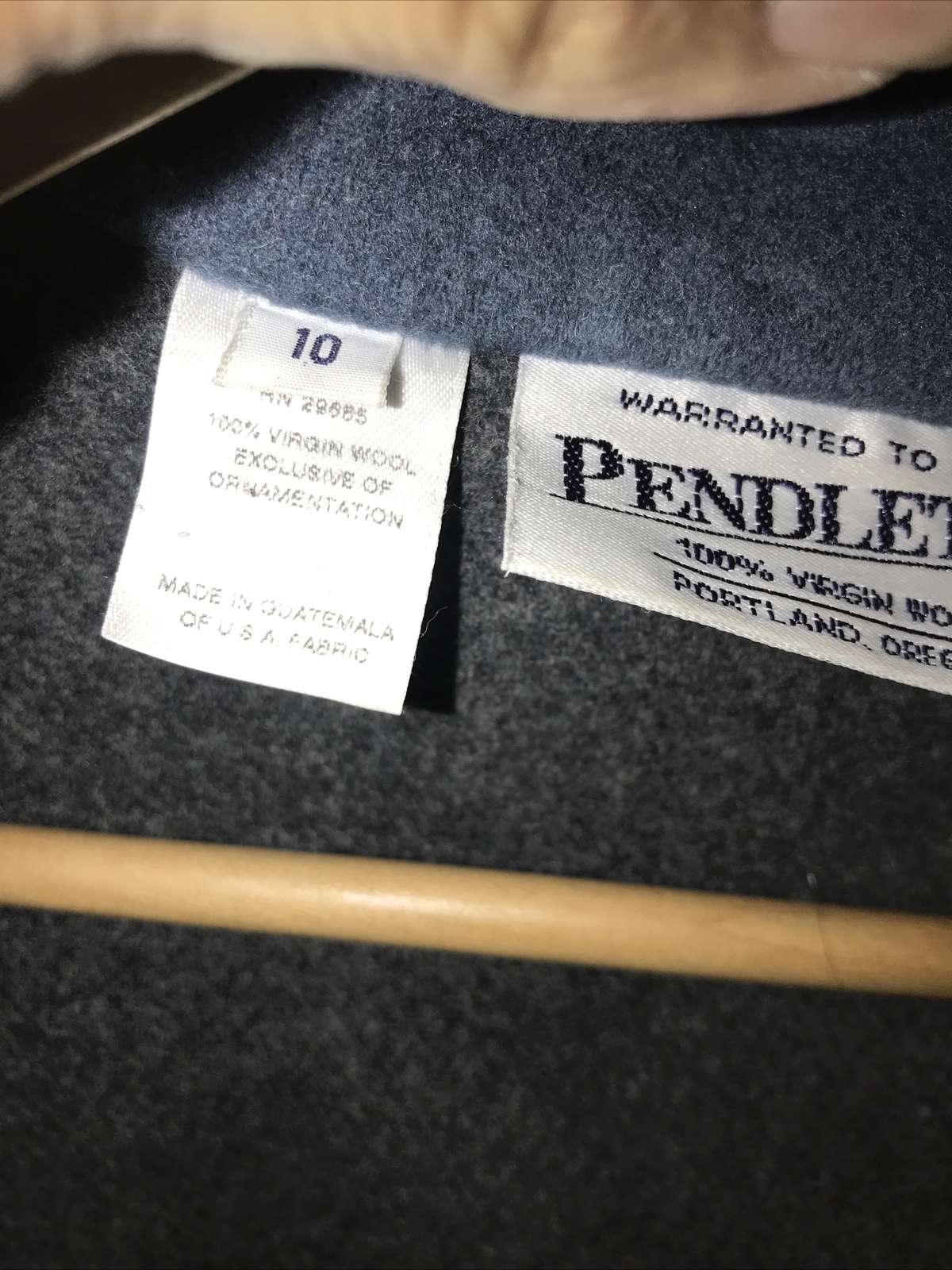 PENDLETON Virgin Wool Chore Jacket Blazer Blue Gr… - image 5