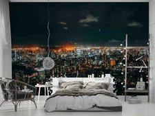 3D City Building Scenery Self-adhesive Removable Wallpaper Murals Wall
