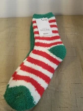 Mixit Women's Christmas Crew Socks Cozy Fuzzy Soft 2 Pairs