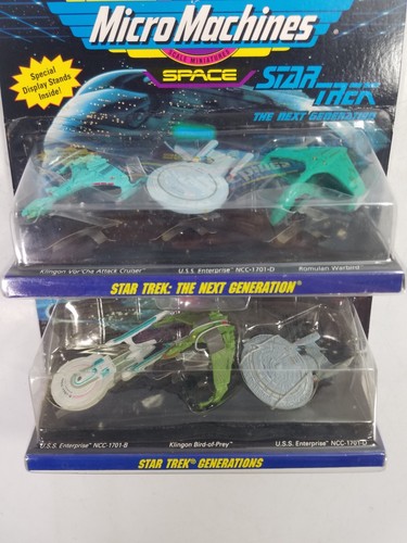 Micro Machines Star Trek Generations Enterprise 1993-94, Klingon, barcos romulanos - Imagen 10 de 10