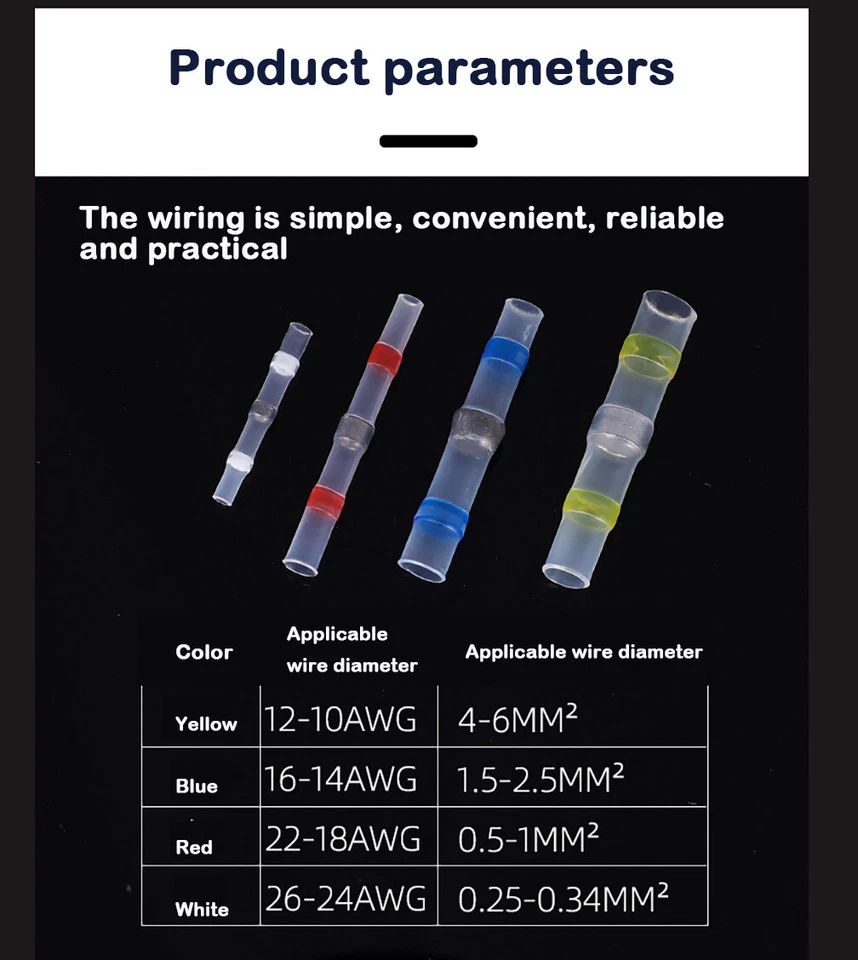 Löthülsen-Schrumpfdichtungs-elektrische Stoßdraht-Verbindungsstücke wasserdicht - Image 3 of 4