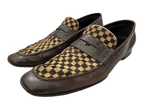 Pony Hair Penny Loafers Brown 